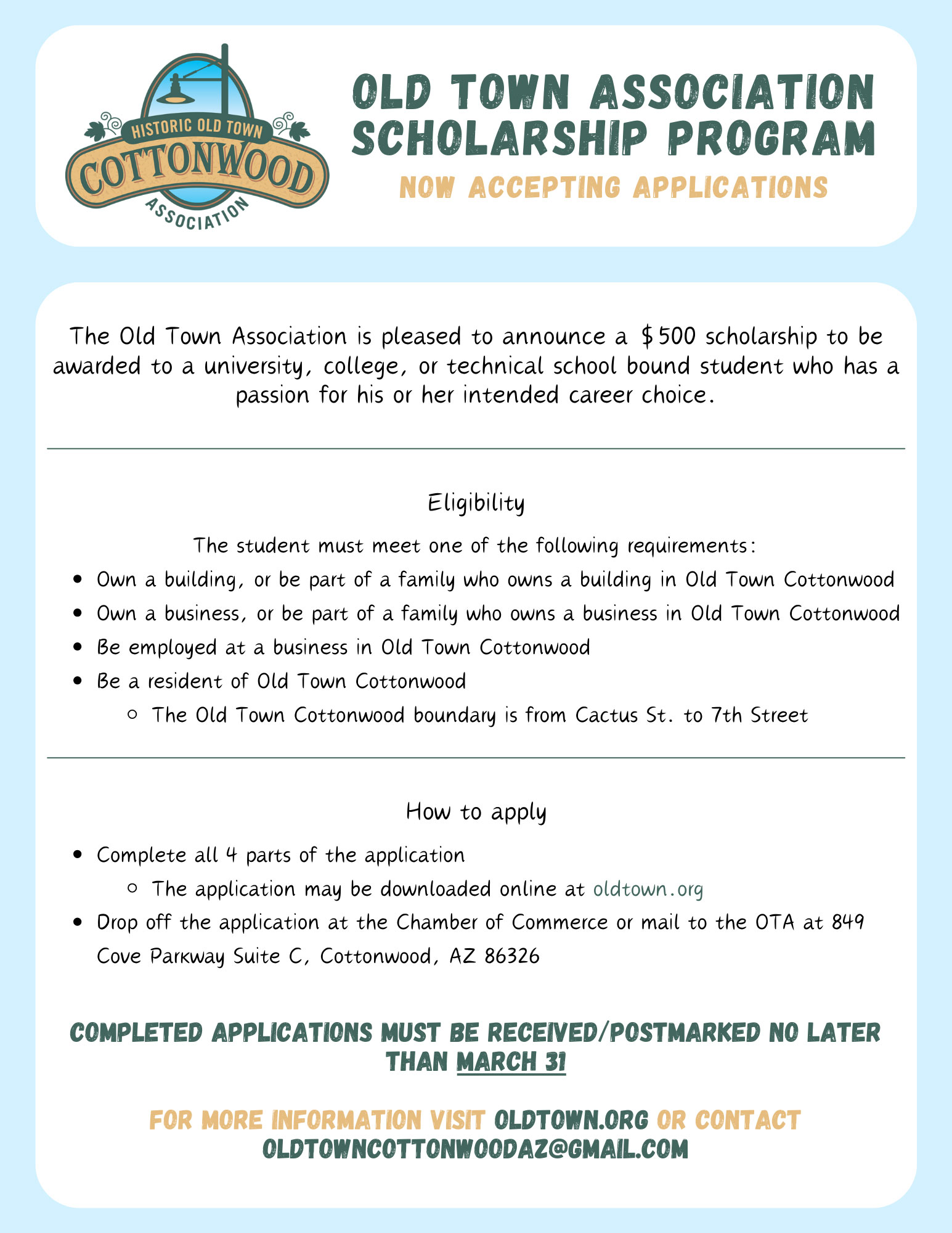 old town scholarship program